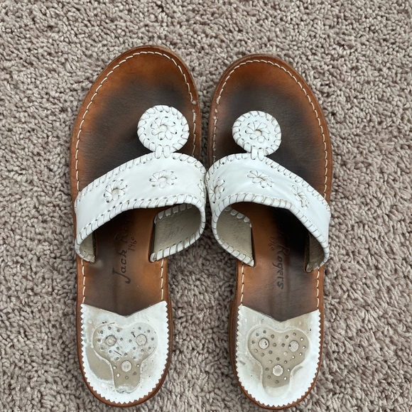 Jack Rogers Shoes - Jack Rogers White and Brown Sandals